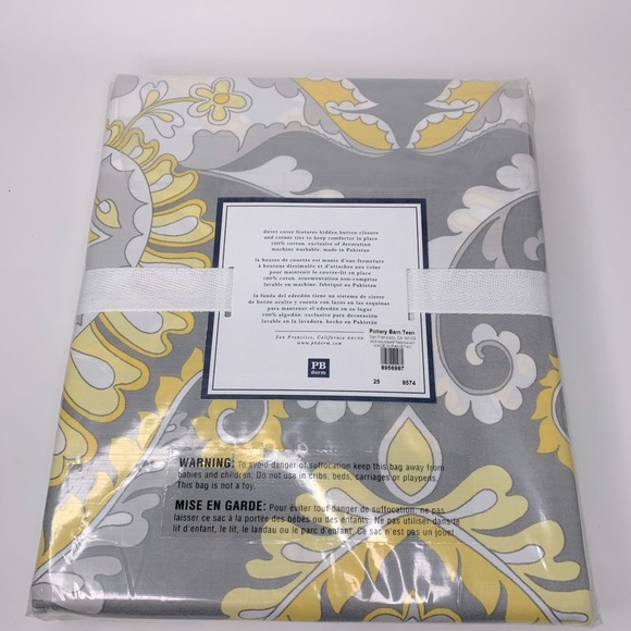 New Pottery Barn Teen Twin Duvet Cover Cotton - Picture 2 of 4